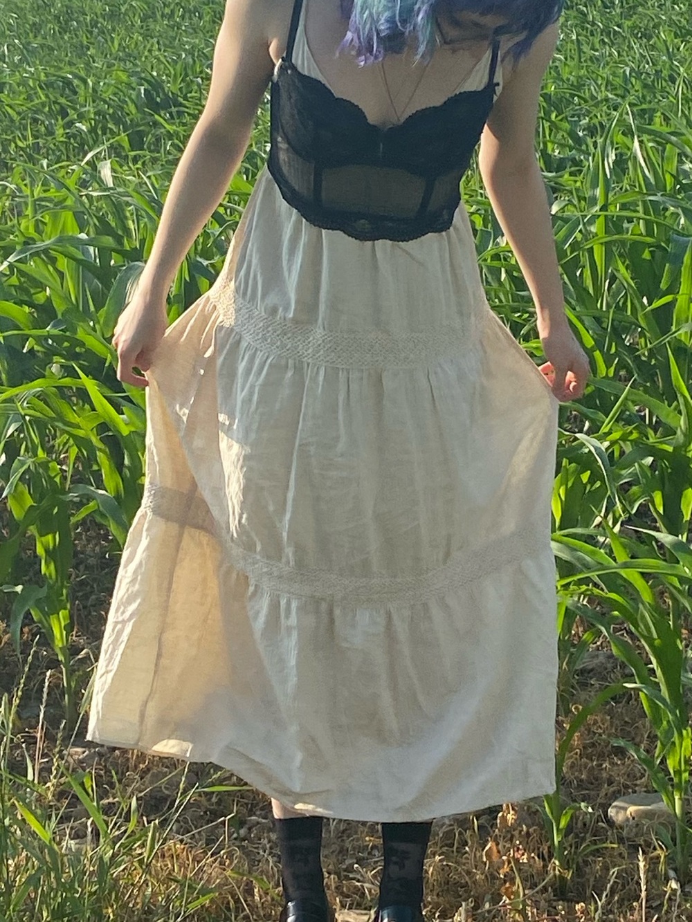 linen beige dress